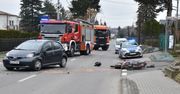 Łańcut: Jedna osoba ranna w porannym zderzeniu motocykla z toyotą