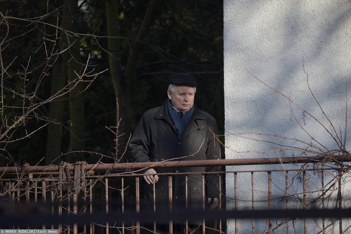 Jarosław Kaczyński w swoim domu na Żoliborzu (2018 r.)