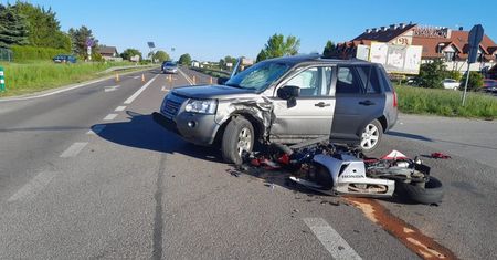 Tragiczny wypadek koło Lublina. Życia 24-letniego motocyklisty nie udało się uratować