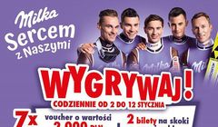 Milka rozdaje bilety na konkurs skoków narciarskich w Zakopanem