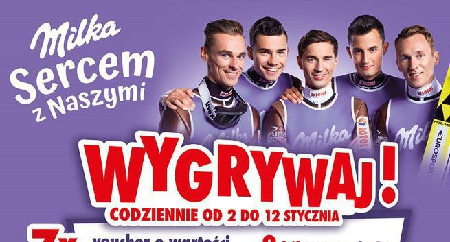 Milka rozdaje bilety na konkurs skoków narciarskich w Zakopanem