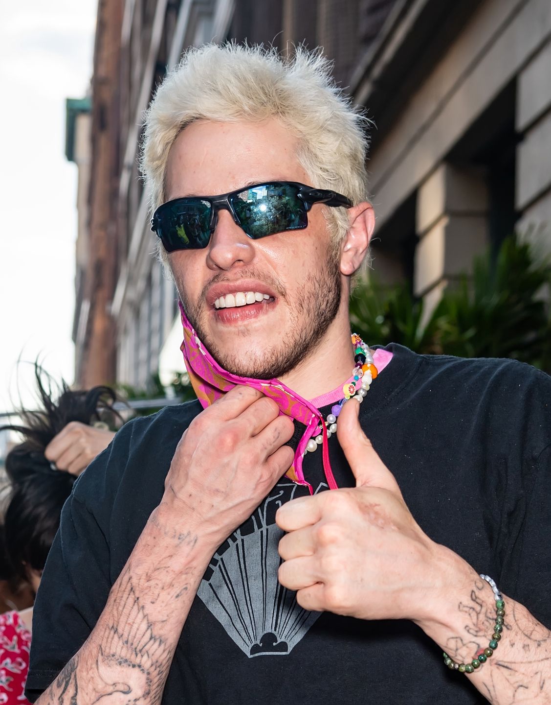 Celebrity Sightings In New York City - September 11, 2021NEW YORK, NEW YORK - SEPTEMBER 11: Comedian Pete Davidson is seen leaving the Anna Sui Spring Summer 2022 during New York Fashion Week at Indochine on September 11, 2021 in New York City. (Photo by Gilbert Carrasquillo/GC Images)Gilbert Carrasquillo