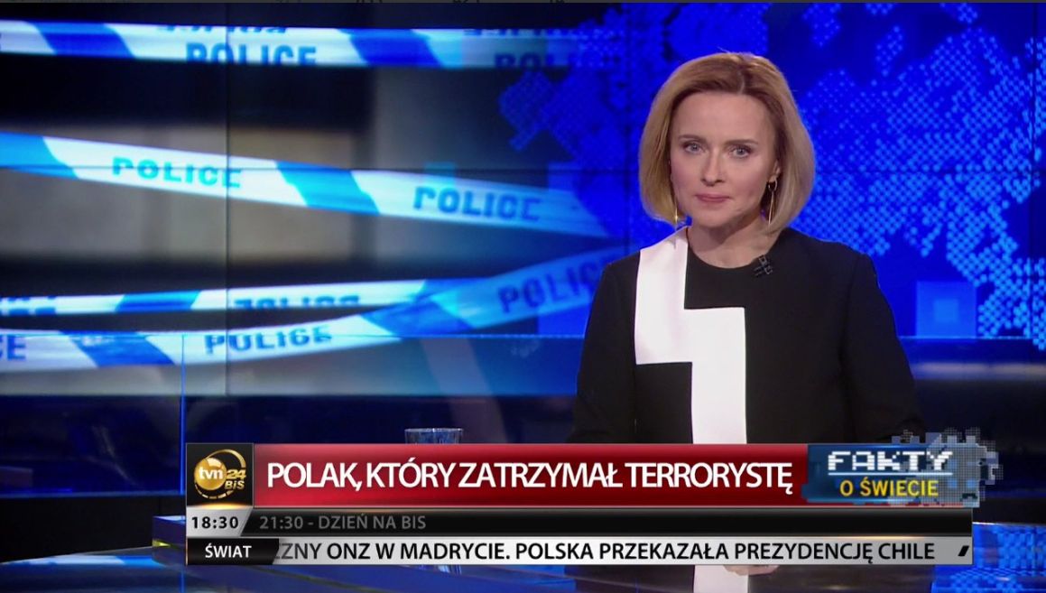 TVN24 BiS: Jolanta Pieńkowska poprowadziła nowe wydanie "Faktów o świecie"