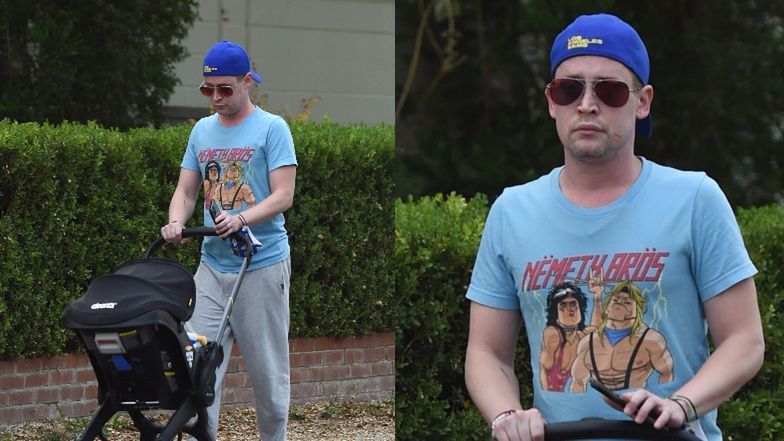 Macaulay Culkin spaceruje z synkiem po Los Angeles 