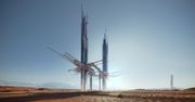 Niezwykłe konstrukcje na pustyni. To Epicon – część saudyjskiego megalopolis Neom