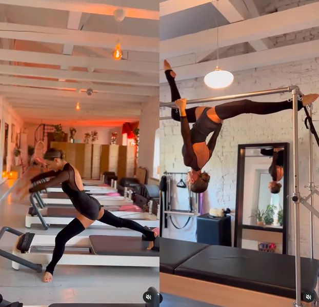 Gibka Małgorzata Rozenek wywija w studio pilatesu