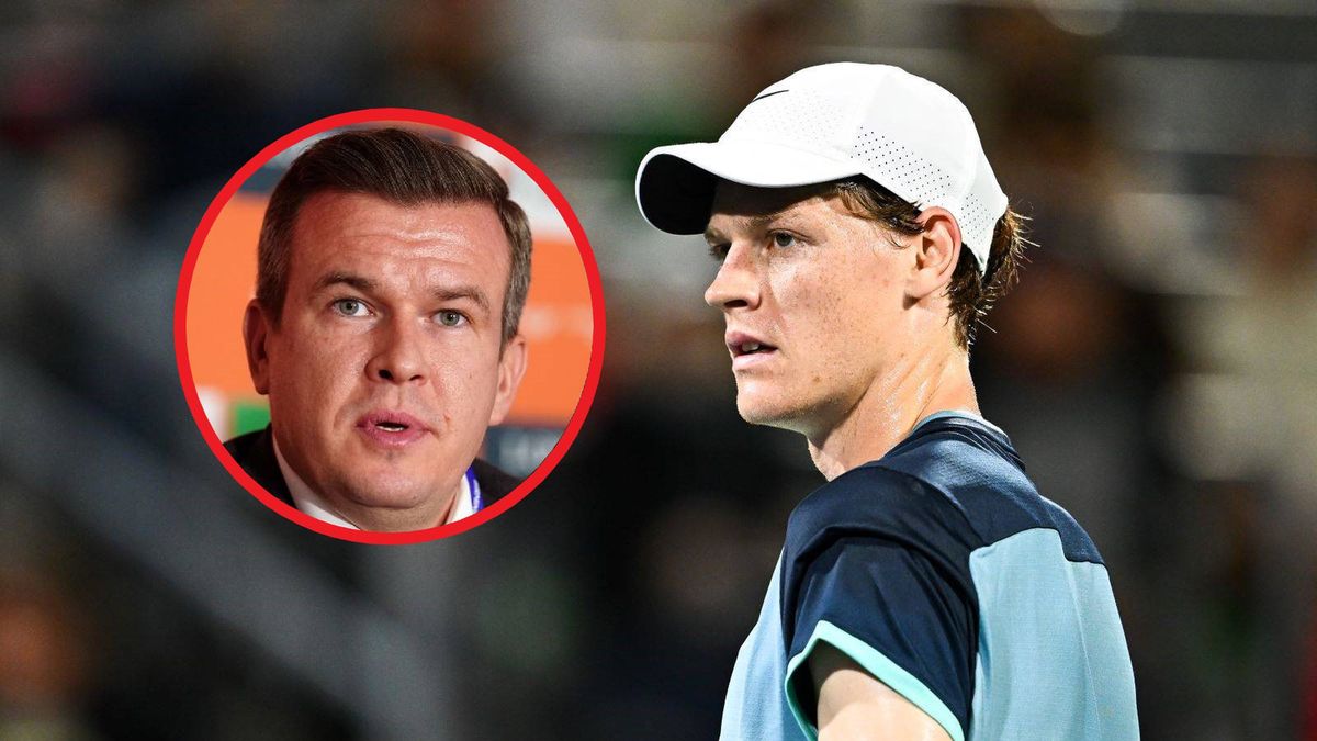 Getty Images / Minas Panagiotakis/ Mike Egerton/PA Images via Getty Images / Na dużym zdjęciu Jannik Sinner, na małym Witold Bańka