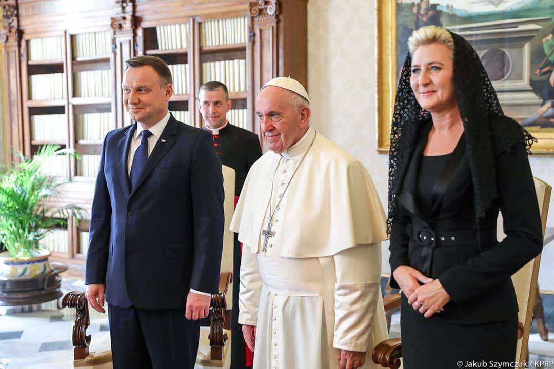 Agata Duda i Andrzej Duda z wizytą w Watykanie