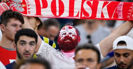 Ale wymyślił! Tak pomalował swoją twarz na mecz Polski z Francją