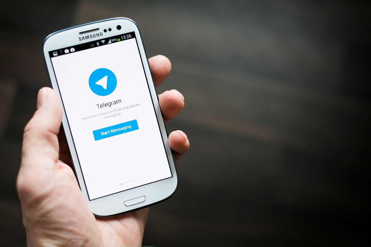 Telegram na Samsungu Galaxy z depositphotos