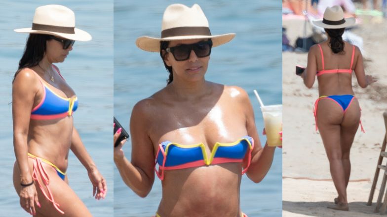 49-letnia Eva Longoria smaży się na hiszpańskiej plaży. Figura marzenie?