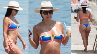 49-letnia Eva Longoria smaży się na hiszpańskiej plaży. Figura marzenie?