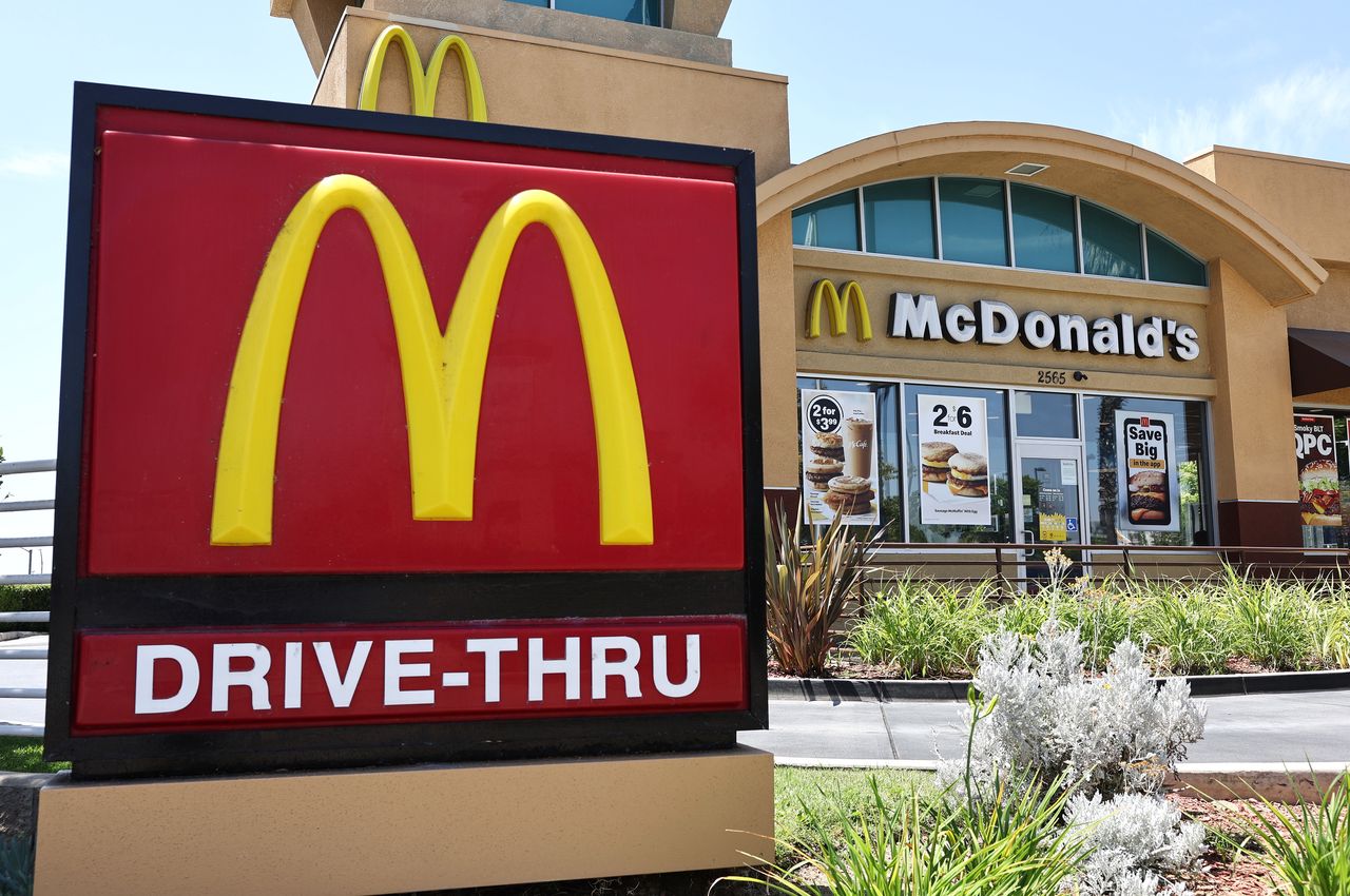 McDonald's with a sales decline for the first time in over three years