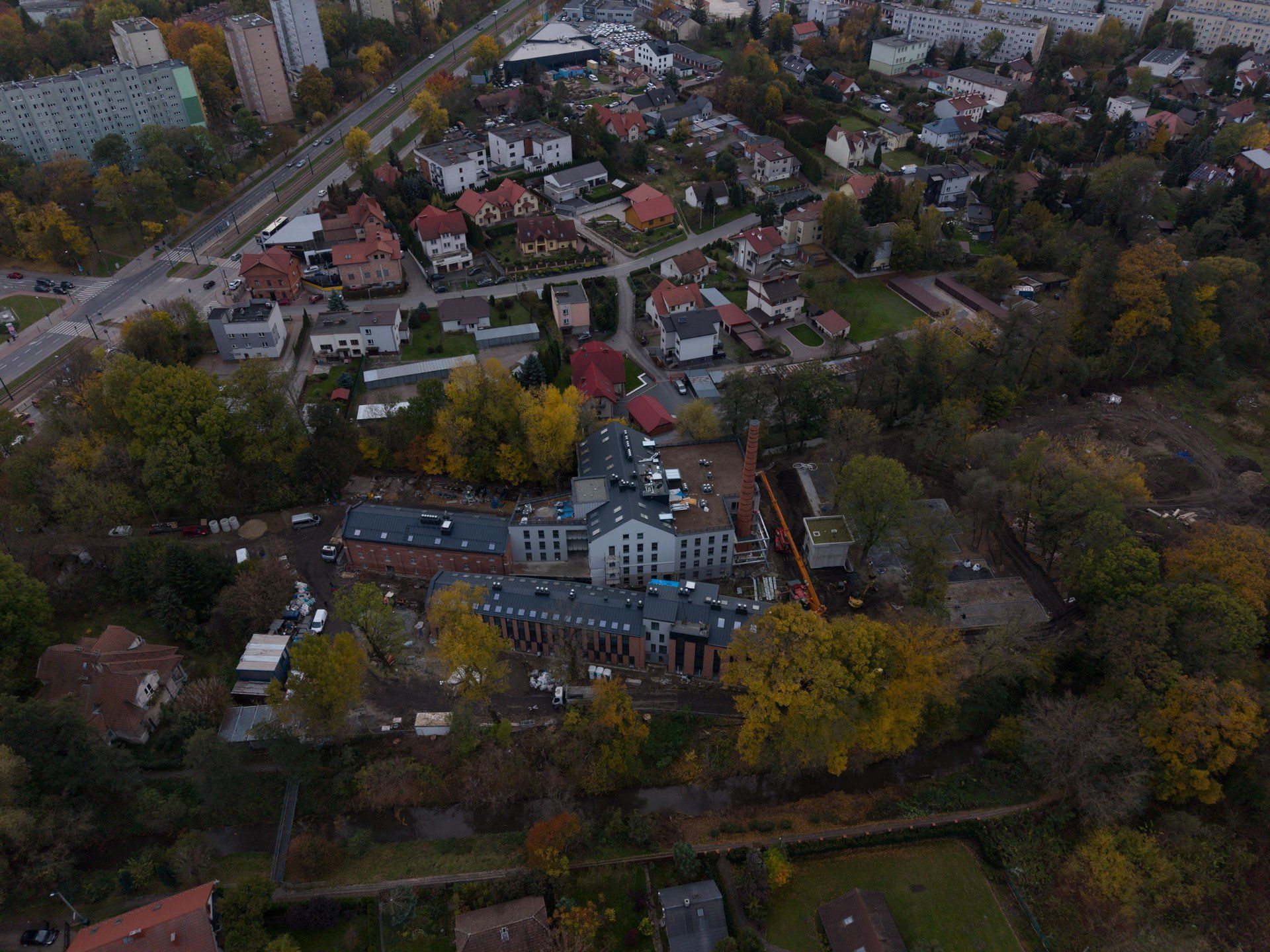 Budowa Faktorii Młyn w Nowej Hucie w Krakowie
