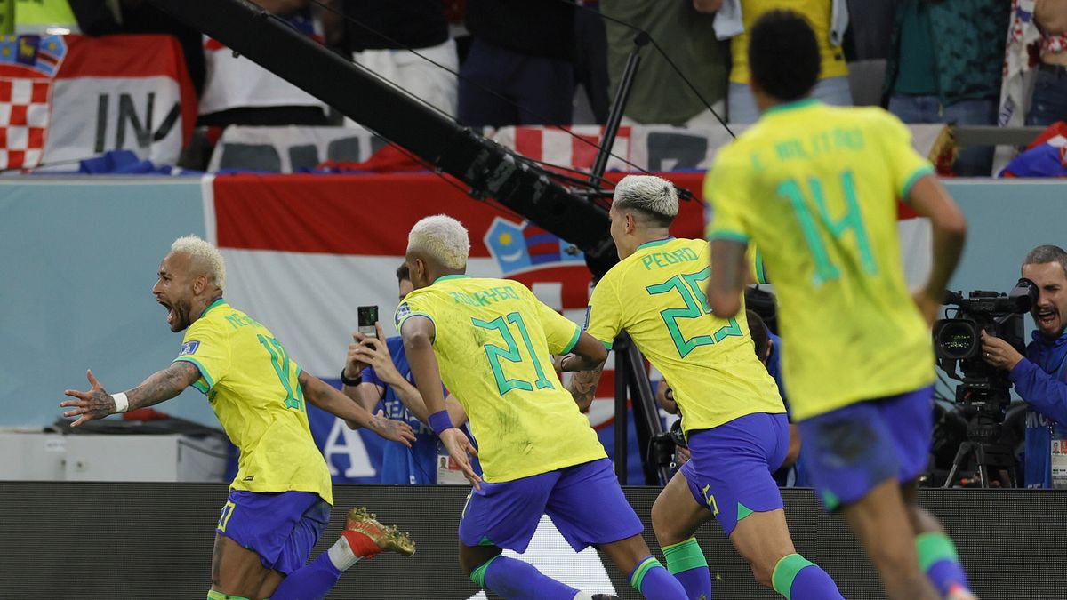 Radość piłkarzy reprezentacji Brazylii
