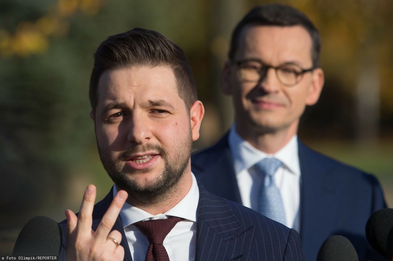 Patryk Jaki i Mateusz Morawiecki w 2018 roku 