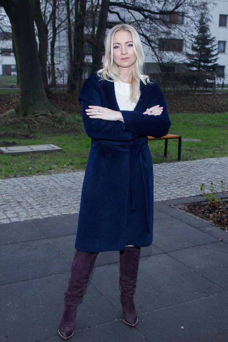 Barbara Kurdej-Szatan na pokazie mody zimowej