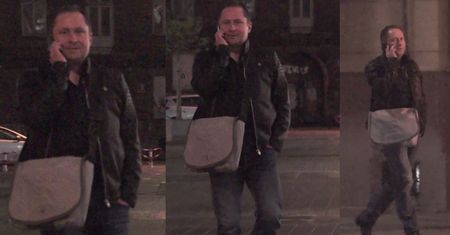 Uśmiechnięty Durczok spaceruje po Warszawie