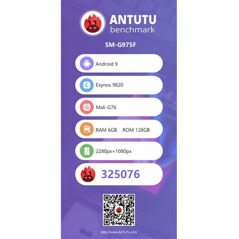 Samsung Galaxy S10 w bazie AnTuTu