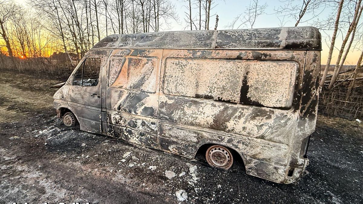 Trzej mężczyźni ukradli samochóddostawczy z przesył