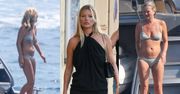45-letnia Kate Moss spędza beztroskie wakacje w Saint Tropez. Internauci twierdzą, że przybrała na wadze... (ZDJĘCIA)