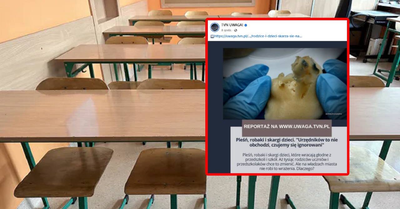 Pleśń i robaki w szkolnym jedzeniu. Sanepid nie widzi uchybień