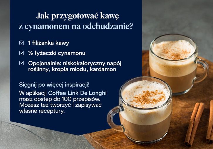 Jak przygotować kawę z cynamonem na odchudzanie? - infografika