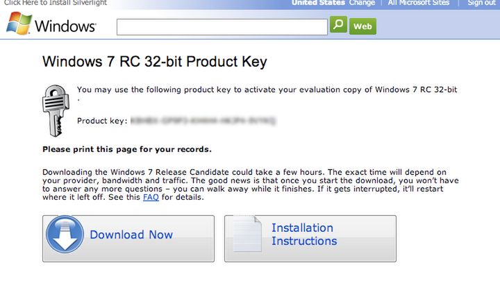Jak długo będzie można korzystać z Windowsa 7 RC? 1