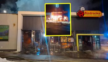 Biedronka spłonęła całkowicie. Ponad 100 strażaków w akcji