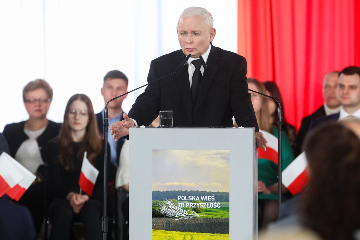 Jarosław Kaczyński podczas sobotniej konwencji PiS