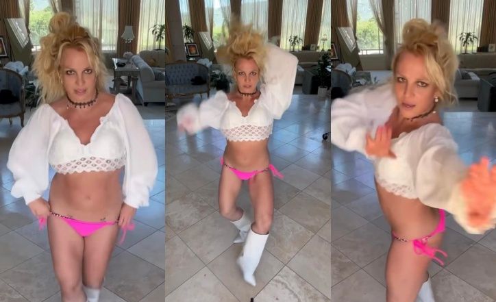 Britney Spears tańcuje w kuchni odziana w mikromajtki