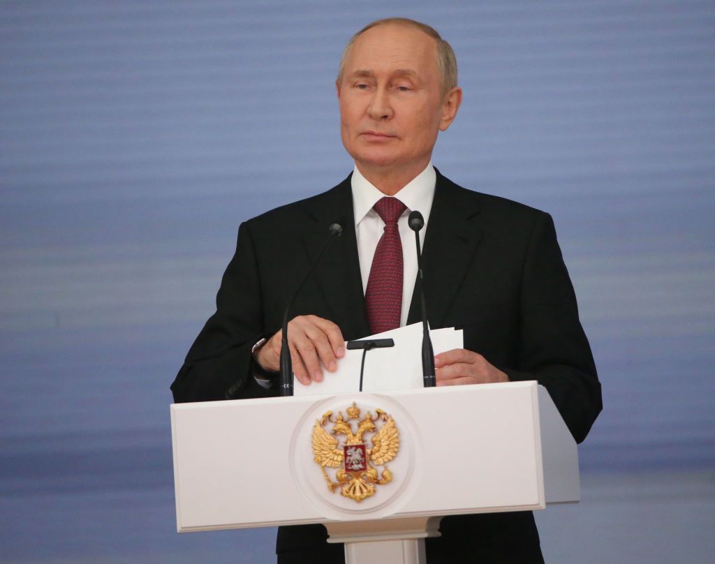 Putin przemawia na Kremlu