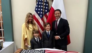 Rozenek z rodziną świętują w ambasadzie USA