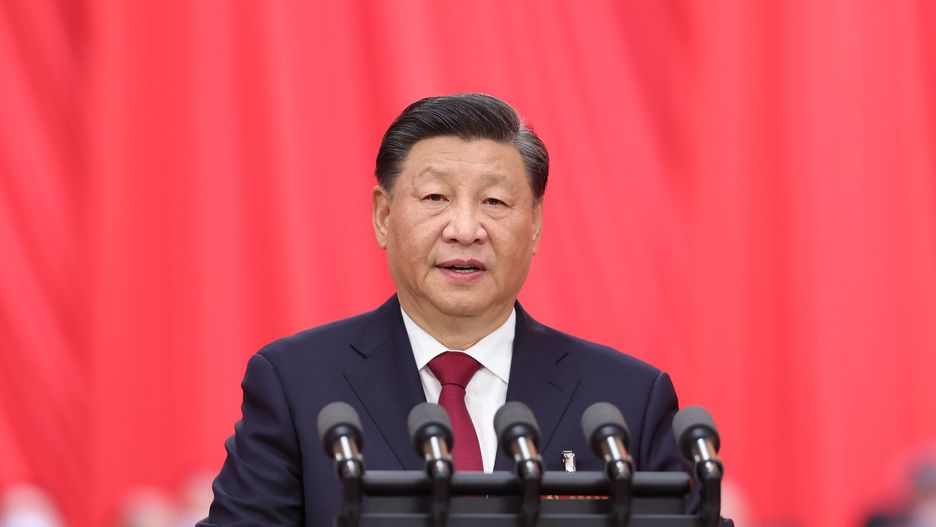 Opening ceremony of the 20th National Congress of the Communist Party of China
epa10246553 Chinese President Xi Jinping delivers a report to the 20th National Congress of the Communist Party of China (CPC) on behalf of the 19th CPC Central Committee at the Great Hall of the People in Beijing, China, 16 October 2022. The 20th National Congress of the Communist Party of China opened on 16 October, where President Xi is expected to be granted a third five-year term.  EPA/XINHUA/YAO DAWEI -- CHINA OUT -- MANDATORY CREDIT 
Dostawca: PAP/EPA.
XINHUA/YAO DAWEI