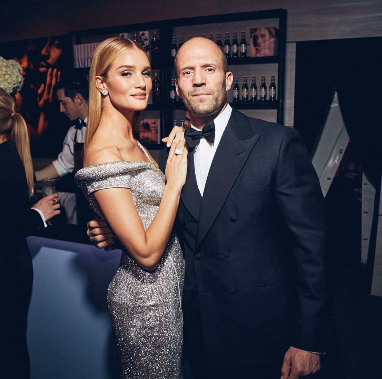 Rosie Huntington Whitely i Jason Statham Vanity Fair Oscar Party 2019