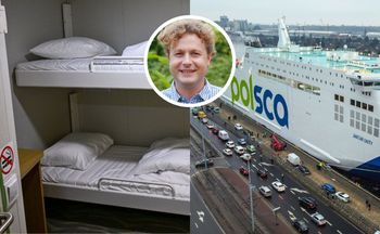 Spojrzał na wnętrza promu Jantar Unity. "Klimat szpitalno-więzienny"