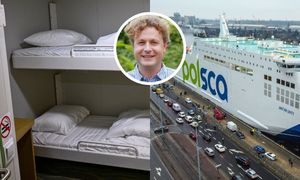 Spojrzał na wnętrza promu Jantar Unity. "Klimat szpitalno-więzienny"