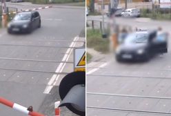 Wjechała na czerwonym świetle. Później utknęła z dziećmi między rogatkami