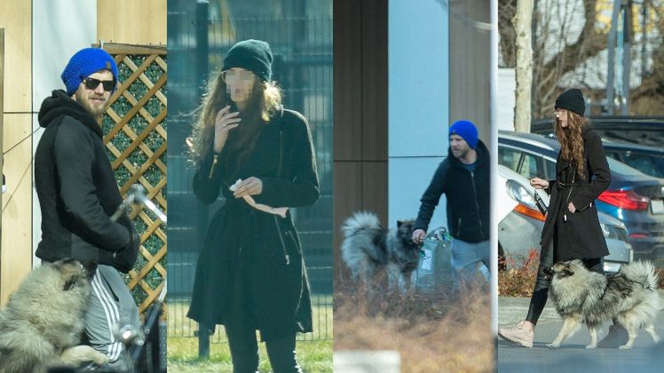 Antek Królikowski wyprowadza na spacer psa nowej ukochanej