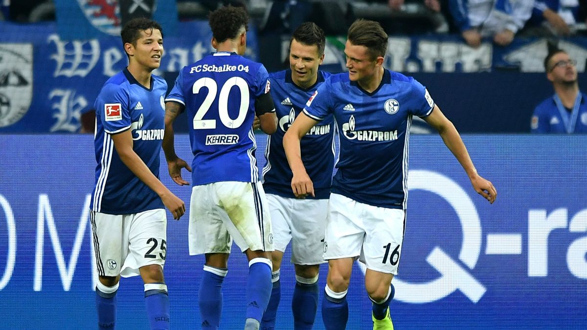 Radość piłkarzy Schalke 04 Gelsenkirchen