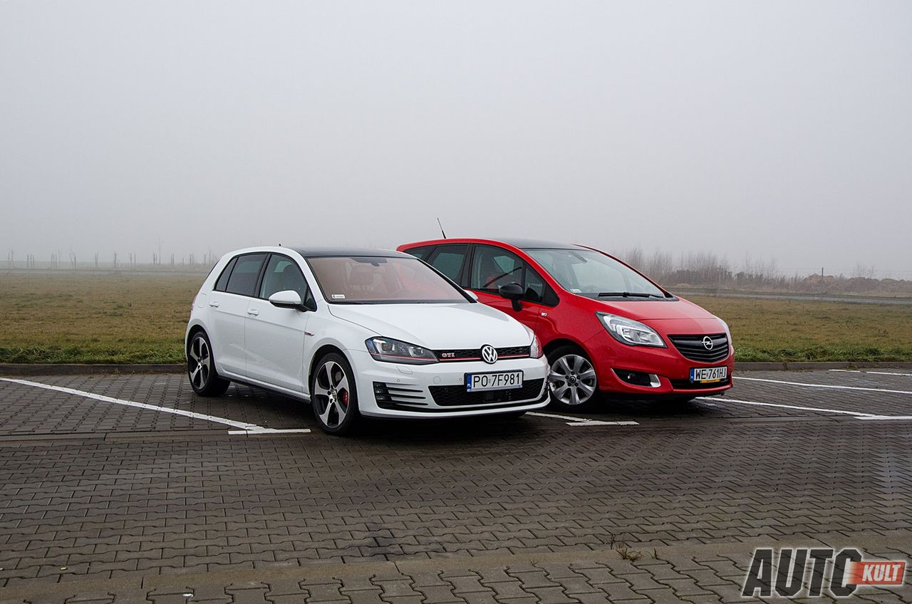 Volkswagen Golf GTI i Opel Meriva