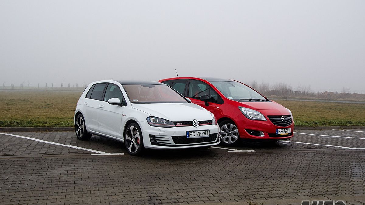 Volkswagen Golf GTI i Opel Meriva