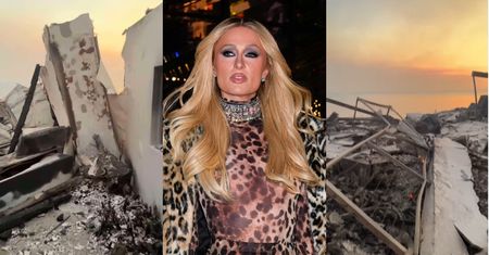 Paris Hilton przybyła na miejsce, gdzie stał jej dom. "Wszystko obróciło się w popiół. Widok jest DRUZGOCĄCY"