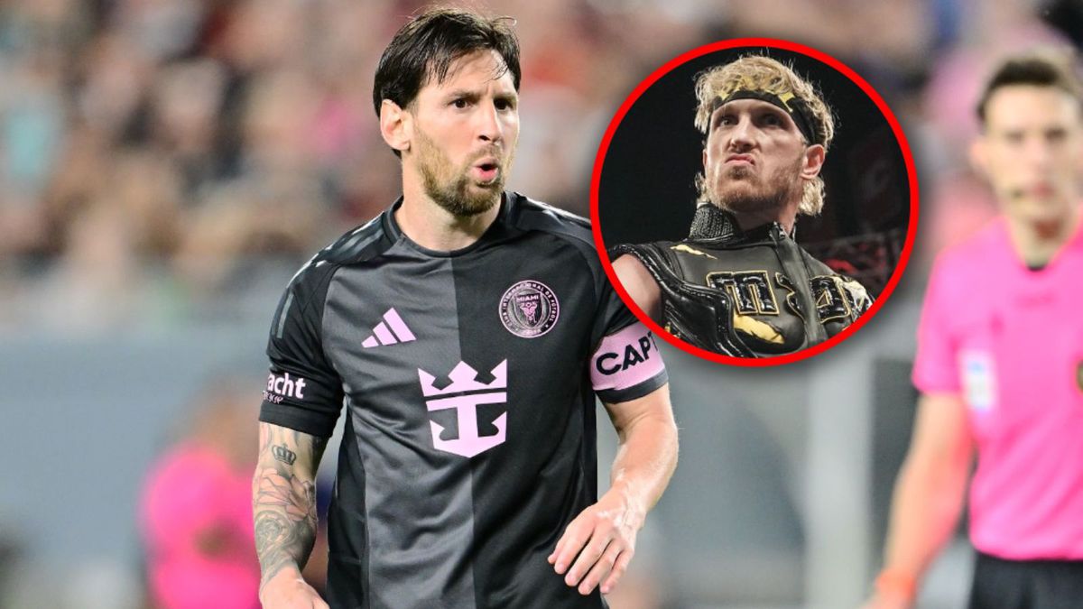 Getty Images / Julio Aguilar/Getty Images/Rich Freeda/WWE via Getty Images / Na dużym zdjęciu Lionel Messi, na małym Logan Paul 