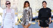 Sławni wielbiciele mody zachwycają na paryskim pokazie Louis Vuitton: Emma Stone w bieli, Ana de Armas, Zendaya i jej nogi do nieba...
