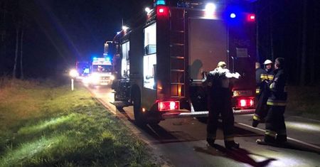Wypadek na trasie Szamocin - Nadolnik