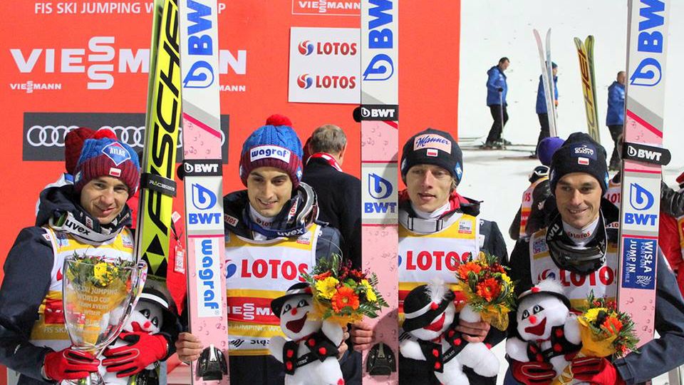 WP SportoweFakty / Kacper Kolenda / Na zdjęciu od lewej: Kamil Stoch, Maciej Kot, Dawid Kubacki, Piotr Żyła