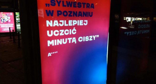 Hejterskie hasła promują sylwester w Poznaniu