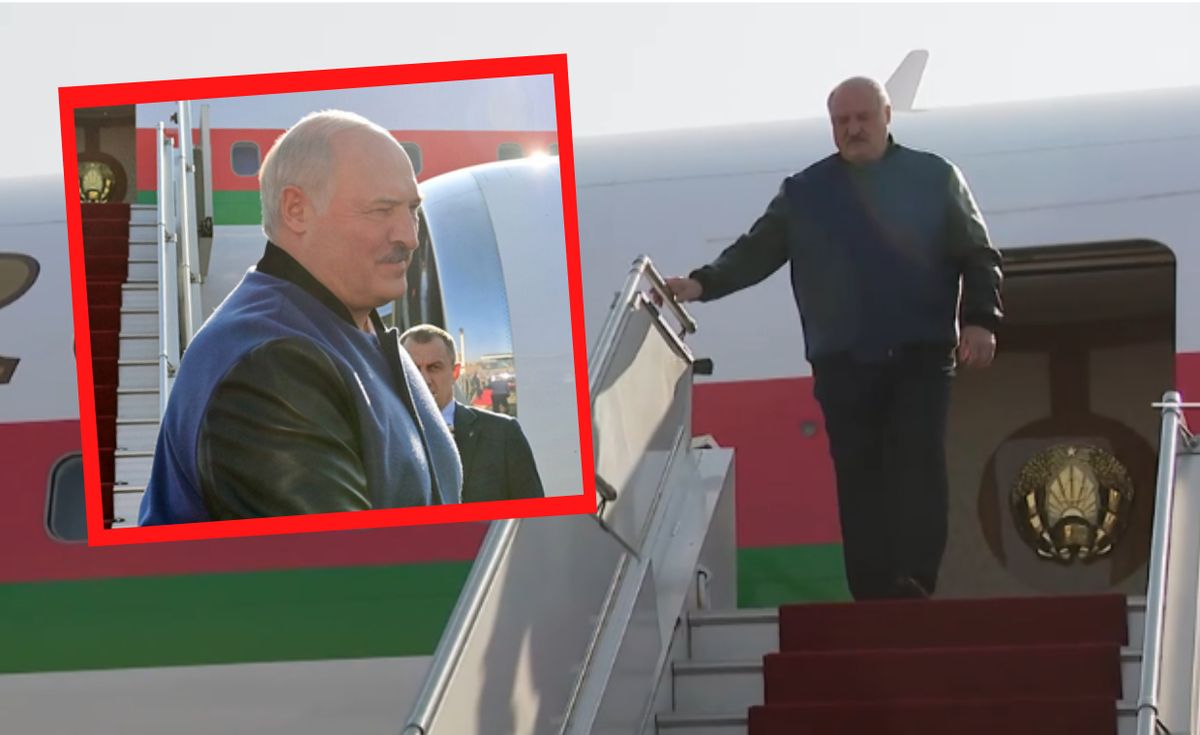 Łukaszenka w trakcie powitania w Erywaniu wyraźnie kulał.