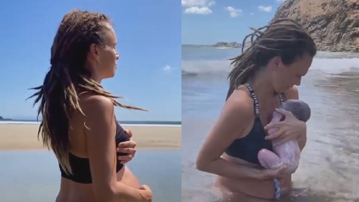 37-latka urodziła 4. dziecko w oceanie.